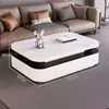 Mesa de centro nova em ardósia de luxo leve, combinação high-low de ponta, design minimalista moderno para salas de estar pequenas, modelo popular para casa 2026