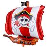 Balão de alumínio com caveira de navio pirata da amazônia, decoração de festa de aniversário de pirata, balão de papel alumínio, atacado