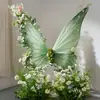Decoración de ventana de exhibición de flores artificiales de mariposa gigante, soporte de mariposa floral, flor decorativa para accesorios de fotos y exhibición