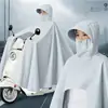 Impermeable con Cremallera de Cuello Alto para Vehículo Eléctrico Talla Grande Capa de Lluvia para Todo el Cuerpo Impermeable para Ciclismo Motocicleta Scooter Eléctrico Venta Directa