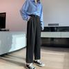 Pantalones negros de cintura alta para mujer Primavera y Otoño 2023 Nuevo Pantalón casual de pierna nueve puntos Pantalón adelgazante