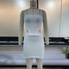 Vestido de Tricô Tomara que Caia Novo Europeu e Americano para Primavera e Verão Vestido Envelope Sexy Apertado com Costas Vazadas SU2905