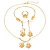 Conjunto de Joias Florais Ins Pingente de Flor Pequena Japonês e Coreano Criativo Estudante Luxo Acessível Flor Dourada Simples Joias de Luxo Acessível