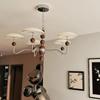 Lámpara de araña para sala de estar 2025 Nueva Pista de Estrellas Platillo Volador Retro Francés Lámpara de Vestíbulo Iluminación Vintage Atmosférica para Comedor