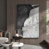 Pintura Decorativa Vertical de Pared de Fondo Abstracto en Espiral Blanco y Negro Moderna de Lujo Ligero para Sala de Estar, Comedor, Vestíbulo de Entrada, Pintura Colgante
