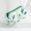 Bolsa de Cosméticos Transparente Impermeable Estilo Coreano Ins Hyuna con Flores para Mujer Portátil de Gran Capacidad para Niña Almacenamiento de Viaje Neceser