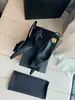 Zapatos de tacón alto sin espalda de punta de cuero genuino, modelo nuevo transfronterizo, sandalias de tacón de aguja de punta francesa con lazo, zapatos elegantes para mujer