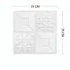 CTZS Azulejo de Parede de Espuma Embossada Quadrado Multicor Adesivo de Parede com Relevo Estilo Rococó Macio de Luxo Autoadesivo Absorvente de Som Anti-Impacto Para Renovação de Parede de Fundo de Quarto Sala 35x35cm