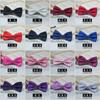 Corbata de Lazo Vestido de Hombre Estilo Coreano Caballero Británico Doble Capa Color Sólido Rojo Vino Negro Novio Padrino Hermanos Lazo Marea