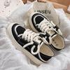 Sapatos Brancos de Aparência Elevada para Mulheres 2025 Outono Novos Sapatos de Lona Sapatos Respiráveis com Saias Chinelo de Dedo Sapatos Femininos