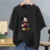 Camiseta blanca de manga corta de seda de hielo con logotipo estampado, ropa de clase, monos de bricolaje, camiseta de cuello redondo, camiseta de manga corta estampada
