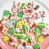 Serie navideña de dibujos animados, accesorios navideños de resina, materiales para manualidades DIY, tazas de pegamento de crema, imanes para refrigerador, pegatinas decorativas