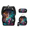Nueva Mochila Escolar de Splatoon 3 Mochila de Poliéster Mochila para Niños Bolso de Hombro Estuche para Lápices Juego de Tres Piezas