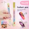 Venta Caliente Tiktok Bolígrafo para Graffing de Uñas Juego de 12 Colores Bolígrafo de Dibujo Color Acrílico Bolígrafo para Aplicar Uñas sin Hornear Bolígrafo Marcador