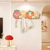 Colgador de Pared con Gancho para Entrada de Paz y Alegría Decoración de Pared Estante de Almacenamiento para Puerta Arte de Pared de Dibujos Animados Ins para Dormitorio