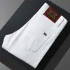 Jeans Blancos de Alta Gama Europeos Lyocell Tencel Tres Pruebas para Hombre en Otoño Nuevo Ajuste Delgado Pierna Pequeña Elásticos Casual Tendencia