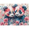 Pintura de diamantes DIY para niños, nueva caricatura de animal, pegatina hecha a mano, material para pintar cachorros y pandas