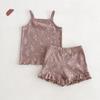 Verão Novo Estilo Nórdico Pijama de Menina Categoria A Algodão Puro Fino Roupa de Casa Macacão de Alcinha para Menina Roupa de Bebê