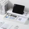 Caixa de Armazenamento de Papelaria com Compartimentos, Caixa de Armazenamento com Gaveta Retrátil, Caixa Organizadora de Talheres com Divisórias para Cozinha, Caixa de Armazenamento de Cosméticos Domésticos