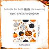 Novos Adesivos de Colheita de Abóboras e Folhas de Outono para Chão e Banheiro, Decoração de Atmosfera de Halloween, Adesivos de Azulejo 2D à Prova d'Água