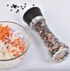 Venta al por mayor de fábrica Molinillo manual Cocina Restaurante Botella de vidrio para condimentos Sal marina Pimienta Chile Botella para moler