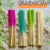 Regalos de Construcción de Equipo DIY de Tejido de Bambú Estilo Chino, Materiales DIY Hechos a Mano por Estudiantes para Tejido de Bambú, Tiras de Bambú de Colores, Color Degradado, Abanico Hecho por Uno Mismo