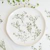 Gipsófila Gitana Flor Seca de Gipsófila Gota de Pegamento en Relieve Pintura Decorativa Pintura de Espécimen Ventilador Redondo Posavasos Aromaterapia de Cristal Flor de Bast