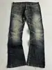 Jeans Lavados Desgastados Harajuku Vintage Transfronterizos Europeos y Americanos Moda Punk Estilo Callejero Pantalones Largos Sueltos Acampanados para Hombre