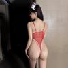 Lencería sexy traje de enfermera sexy unido con soporte de acero recogido uniforme de juego de roles pijama pareja encaje tentación