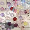 Al por mayor 16 mm Agujero Mediano Esmaltado Loto Tallado Unilateral Cristal Cuentas Sueltas Material para Pulsera Collar Hecho a Mano DIY