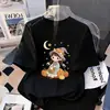 Camiseta Moda Princesa Desenho Animado Estilo Coreano Doce de Manga Curta para Meninas e Crianças Pequenas