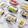 Crisper de Plástico de Grado Alimenticio Refrigerador Cocina Rectangular de Gran Capacidad Fiambrera para Fruta Almacenamiento Caja Transparente Sellada