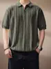 Camiseta Polo Casual Versátil de Punto de Manga Corta Transpirable Fresca para Hombre Verano 2026