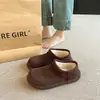 Zapatos de algodón de moda para exteriores, estilo nuevo, con forro polar, diseño de patata pequeña, estilo Birkenstock 2026, versátiles, antideslizantes y cálidos para el invierno