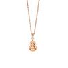 Nuevo Collar de Acero de Titanio con Calabaza Pequeña Giratoria de Estilo Chino para Mujer, Cadena de Clavícula Folu de Lujo Ligero, Accesorios Nicho de Estilo Nacional de Alta Gama