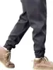 Pantalones de Chándal para Hombre Otoño e Invierno 2025 Nueva Marca de Tendencia Cargo Jogger Pantalones Deportivos Largos Casuales Harem con Forro Polar Negro