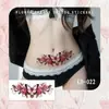 Pegatina de Tatuaje de Sucubo Hermana Real Impermeable Femenina Larga Duración Sexy Clavícula Vientre Pegatina Patrón Avanzado de Mariposa Cubre Cicatrices