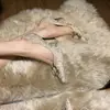Zapatos de Tacón Alto con Puntera Puntiaguda y Pedrería Chuyuji para Mujer, Zapatos Elegantes y Cómodos, Zapatos de Salón Versátiles de Nuevo Estilo Francés de Nicho para Mujer