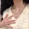 Collar Clavícula Letra H para Mujer, Tendencia Nuevo Diseño 2026, Accesorios de Diseño de Nicho, Cadena de Clavícula de Celebridad de Internet Elegante y Única