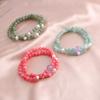 Templo Mismo Estilo Nuevo Estilo Chino Pulsera Doble Círculo Seda Dorada Jade Jade Birmano Patrón Rojo Pulsera de Cristal Dopamina Guofeng Pulsera