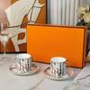 Juego de Tazas de Café Cerámica Hogareño Estilo Europeo Té de la Tarde Inglés Juego de Té Taza de Té Negro Hueso de Porcelana Caja de Regalo Taza de Hueso de Porcelana
