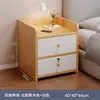 Mesita de Noche Pequeña para Dormitorio del Hogar 2026 Venta Caliente Almacenamiento Gabinete Pequeño Mesita de Noche para Habitación de Alquiler Estante de Almacenamiento Simple