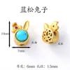 Accesorios estilo chino Chapados en oro Cuentas espaciadoras Pulsera hecha a mano para DIY Cadena para teléfono Color del Dios de la Riqueza Amarillo Colgante de la fortuna que conserva el color Agujero grande Venta al por mayor