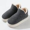 Pantuflas de Algodón para Hombre y Mujer Talón de Bolsa Forradas de Felpa Suela Gruesa Mao Mao Yuezi Hogar Interior Invierno Zapatos de Algodón Calzado Exterior Zapatillas de Algodón de Caña Alta