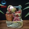 Transfronteiriço nova resina água corrente Pequenos ornamentos pintados à mão decoração de interiores desktop pequeno rochedo fonte de água corrente