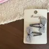 Novo Clipe de Cabelo para Crianças Flor Estrela Preto e Prata Presilha Lateral Clipe para Franja Coelho