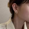 Estilo Frio Ponto Corrente de Diamante Fivela de Orelha Argola de Orelha Feminina Simples Curta Elegante Vazado Alto Padrão Novo Brinco Estilo Coreano