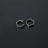 Pendientes SHIAI Classic de Plata de Ley 925 Viento Oscuro Oro Negro Pendientes Lisos de Plata Pendientes Atmosféricos de Plata de Ley de Alta Calidad
