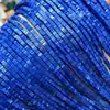 Venta al por mayor de Cuentas Sueltas Minerales Azul Cristalino de Marca Famosa, Productos Semi-Terminados Cuadrados Espaciadores, Pulseras de Joyería Hechas a Mano para DIY