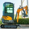 Exportado a Polonia: Excavadora de Orugas HT18, Excavadora Pequeña Multifuncional para Uso Doméstico, Máquina para Excavar Zanjas y Tierra para Huertos y Tierras de Cultivo